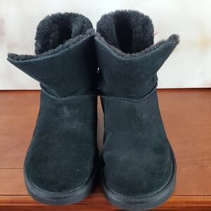 UGG Black Fur-Lined Boots - 7